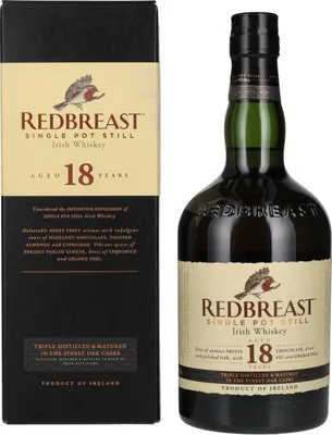 Image de Redbreast 18 Years Old Single Pot Still Irish Whiskey 46% Vol. 0,7l en boîte cadeau