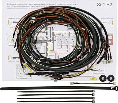 Produktbild von Simson Kabelbaumset S51 B2 6V Elektronikzündung, inkl. Schaltplan