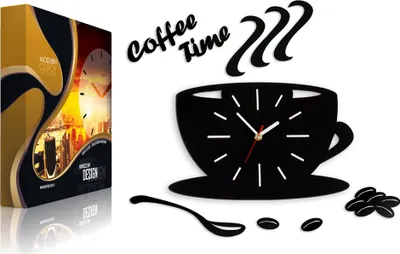 Immagine prodotto di Orologio Da Parete Tazza Caffè Tempo Satinato