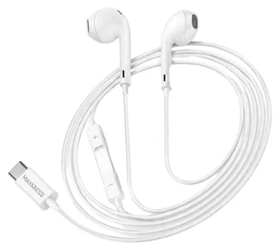 Image de Mayaxess, écouteurs intra-auriculaires USB-C avec micro pour Galaxy S23 FE, blanc
