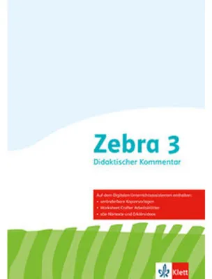 Obrázok produktu pre Zebra 3. Didaktischer Kommentar Klasse 3