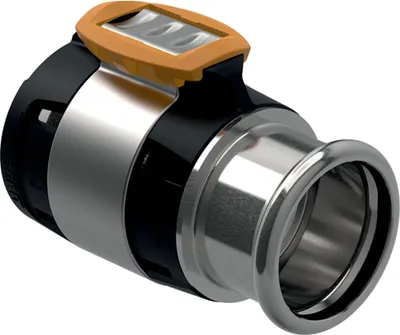 Produktbild von Geberit GE FlowFit, Übergang, Mapress Edelstahl, mit Pressmuffe, d50 x 42mm, 1 Stk.