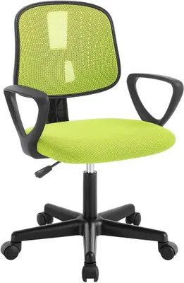 Imagen del producto de Silla de escritorio para niños, silla ergonómica para niños, color verde
