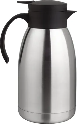 Produktbild von Thermoskanne Kaffeekanne Edelstahl 2 Liter Isolierkanne Teekanne Thermo Kaffee Tee Kanne Einhandautomatik