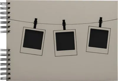 Produktbild von Exacompta Fotoalbum + Spiralbindung, 50 schwarze Seiten, Polaroid, Beige, 16823E