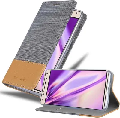Produktbild von Cadorabo Hülle für Alcatel 5 Schutzhülle in Grau Handy Hülle Etui Book Case Cover