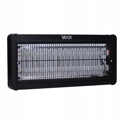 Immagine prodotto di Vayox Lampada UV per insetti Trappola elettrica per insetti IKV-30W | Luce UV | Lampada elettrica per zanzare | 4500 V | Nero