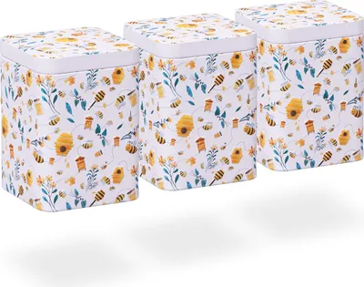 Produktbild von tea4chill Teedosen / Kaffeedosen / Vorratsdosen Set, 3 Dosen "Carla"  je 100g, mit praktischen Stülpdeckel
