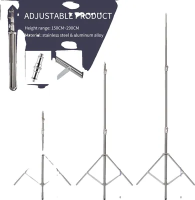 Zdjęcie produktu dla Statyw, lekki, z regulacją wysokości, 280 cm