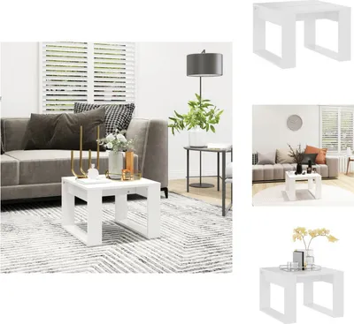 Obrázok produktu pre vidaXL Bočný stolík biely 50x50x35 cm materiál na báze dreva - Bočné stolíky
