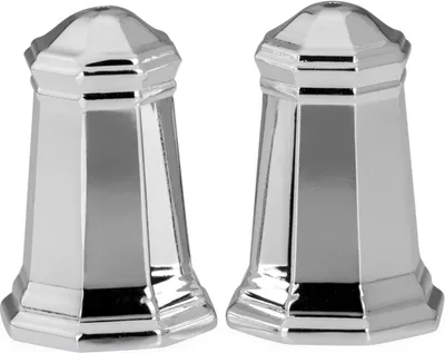 Produktbild von Streuerpaar 2-teilig, Achteckig, glatt poliert, versilbert, je Streuer: H 4,0cm D-Oben 1,8cm, D-Unt