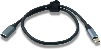 Produktbild von SYSTEM-S USB 3.1 Gen 2 Kabel 50 cm Typ C Stecker zu Buchse 10 Gbit/s 100W