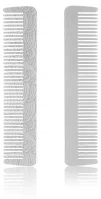 Obrázek produktu pro INF Nerezový hřeben na vousy 11.8cm x 2.4cm přesný kapesní cestovní pomocník stříbrný