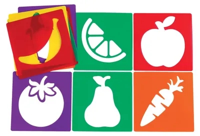 Produktbild von Colorations – Wiederverwendbare Obstschablonen – 12 Stück