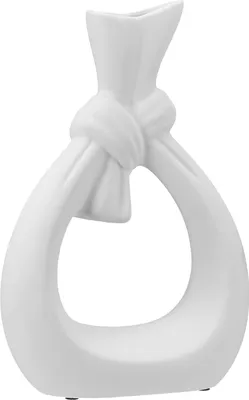 Obrázok produktu pre Gilde váza, "Loop", keramika, čierna, biela, , , d. 10 cm, š. 20 cm, v. 30 cm 2 kusy podľa obrázku 55432