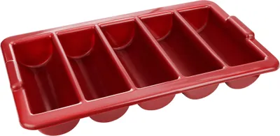 Produktbild von GRÄWE Besteckkasten leer 5 Fächer, Gastronorm, ROT