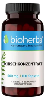 Obrázek produktu pro Třešňový koncentrát 500 mg - 100 kapslí - Bioherba