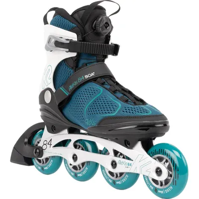 A single inline skate is shown against a white background.
