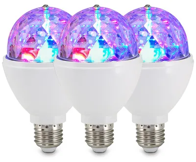 Immagine prodotto di Briloner Set di 3 lampadine LED E27 Ø7,5x13 cm 3W RGB con luci colorate e bianche - Lampadina per camera da letto decorazioni per feste
