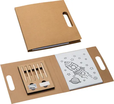 Produktbild von Malheft-Set / bestehend aus Malbuch 30 Bl., Spitzer, Radiergummi, 6 Buntstiften
