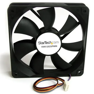 Produktbild von StarTech.com 120mm Computer Gehäuselüfter/ PWM Cooling Fan - Lüfter für Computer Gehäuse mit 4-pin Molex, Ventilator, 12 cm, Schwarz