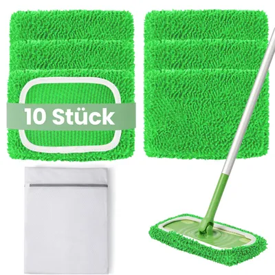 Productafbeelding van Chenille-dweildoeken voor vloerwissers - 10 stuks - 11,5 x 26 cm