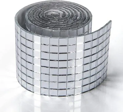 Image de Petits carreaux de mosaïque en verre - Petits carreaux de miroir carrés - Décoration DIY - Carreaux de miroir disco pour les fêtes - Couleur argentée