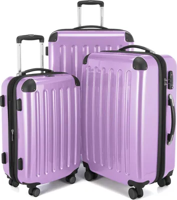 Produktbild von HAUPTSTADTKOFFER - Alex - Koffer-Set 3-teilig, Rollkoffer Trolleys 4 Rollen mit Erweiterung, Handgepäck und Check-In Gepäck für jede Reiseart, TSA,Flieder