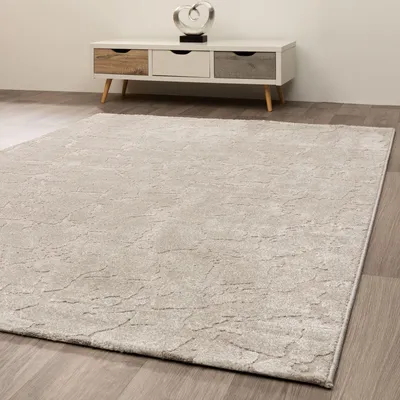 Produktbild von Steffensmeier Kurzflor Teppich Rom Wohnzimmerteppich modern, strapazierfähig und pflegeleicht, Grau, Größe: 120x170 cm