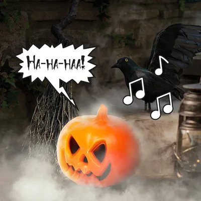 Productafbeelding van Halloween-lantaarn met geluidseffecten en LED-verlichting