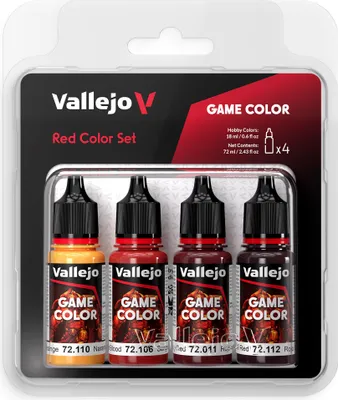 Produktbild von Vallejo Game Color Set - Red Color Set - 4x 18ml 72.377