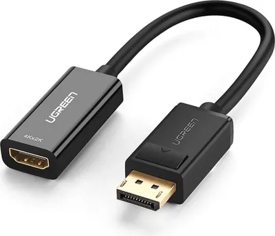 Zdjęcie produktu dla Ugreen 40362, 0,25 m, DisplayPort, HDMI, Męska, Żeńska, Złoto