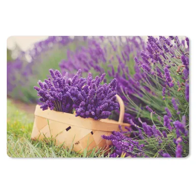 Produktbild von MuchoWow® Mauspad Mousepad Frischer Lavendel in einem Korb 27x18 cm - Mousepads - Maus Mat - Pad - Mausunterlage - Büroartikel - Desk Matten