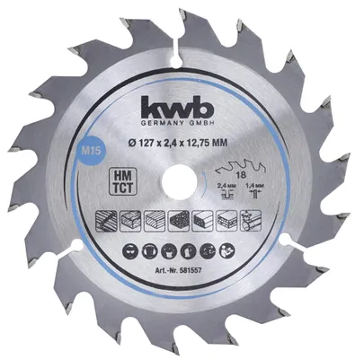 Productafbeelding van kwb 581557 Hartslijpschijf voor cirkelzaag, 127 x 12,75 mm, 1 stuk
