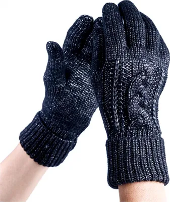 Immagine prodotto di Guanti da donna neri in maglia invernali Passigatti