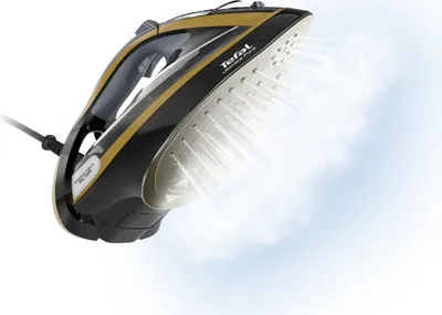 Produktbild von TEFAL Ultimate Pure FV9847E0, Trocken- & Dampfbügeleisen, Durilium Airglide Bügelsohle