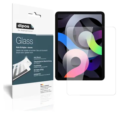 Produktbild von 2x Schutzfolie für Apple iPad Air 10.9 Zoll (2020) - Anti-Shock 9H Folie dipos Glass Kunststoffglas