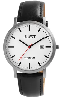 Produktbild von Just Titan Herrenuhr "Keenan" mit Echtlederband, 5 ATM