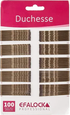 Produktbild von Efalock Duchesse Haarklemmen 5 cm braun 100 Stück
