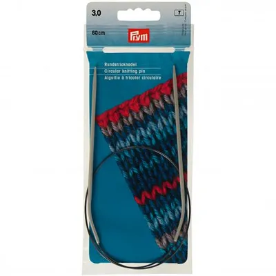 Produktbild von Prym HN Rundstricknadeln ALU 60 cm 3,00 mm grau
