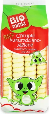 Produktbild von Mais- und Hirsespiralchips Biominki 60 g