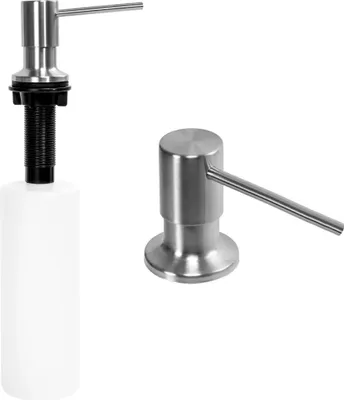 Immagine prodotto di Dispenser sapone da incasso 300 ml girevole a 360 gradi in acciaio inox spazzolato