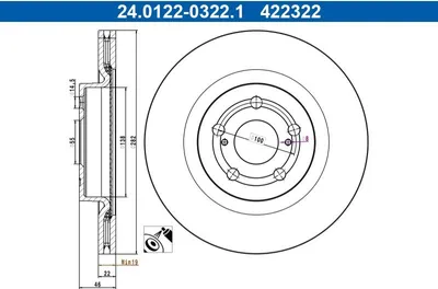 Obrázek produktu pro Brzdový Disk. Toyota P. Yaris 1,0-1,5 20-