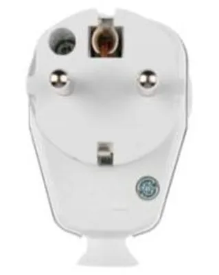 Produktbild von Winkelstecker mit Schalter 10/16A 2P+Z UNI-SCHUKO IP20 weiß 9002215