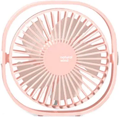 Imagen del producto de Pequeño ventilador giratorio, silencioso, con soporte USB para escritorio, ideal para usar en casa y en la oficina, fácil de usar.