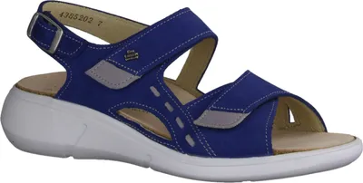 Produktbild von Finn Comfort Suva Damensandalette, Leder, Atoll/Cement (Blau), bequem, - Marken Finn Comfort, Blau, leder (orida/nubuk)