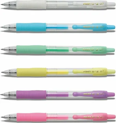 Produktbild von Pilot G2-07 - 6er-Set weiß, pastellblau, -grün, -gelb, -violett, -pink