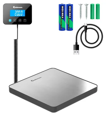 Paketwaage 200 kg / 10 g – digitale Postwaage mit Hold- & Tarafunktion