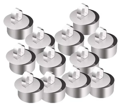 Produktbild von Dessertring-Set, 12-teilig, Tortenringe, Dessertring 8 cm, kleiner Tortenring, Edelstahl-Backring, Mousse-Dessert-Kuchen-Backen-Dessertring