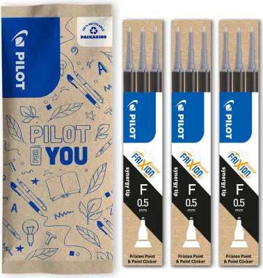 Produktbild von PILOT Ersatzmine FriXion Point/Point Clicker 0.5 - 9er Set, Schwarz